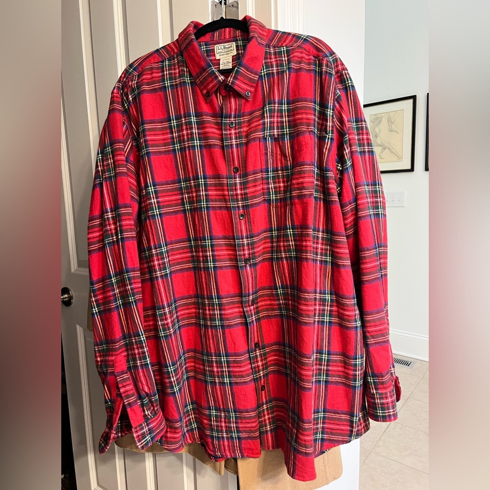 L.L. Bean Royal Stewart Tartan Plaid Men's Shirt